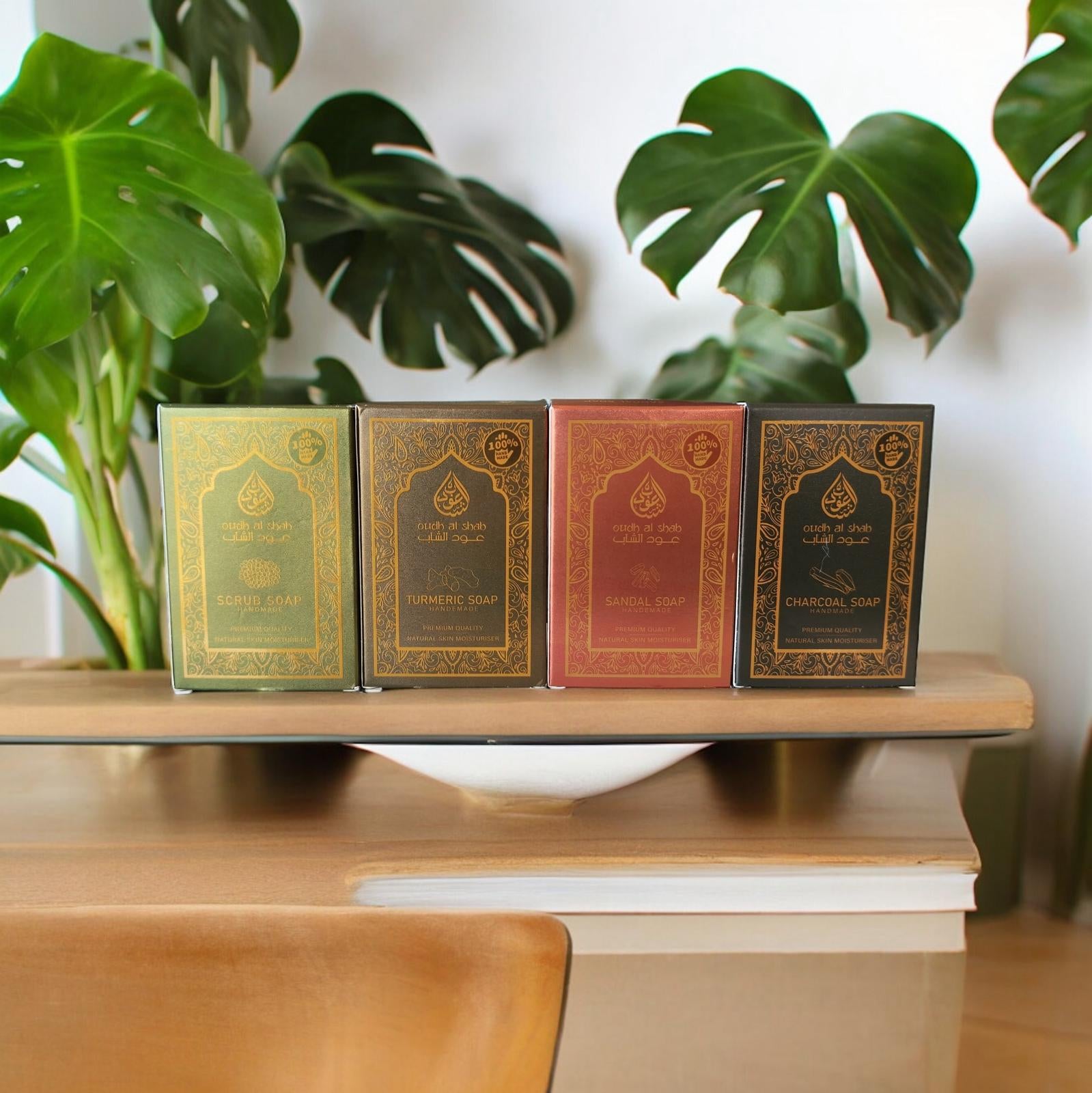 Oudh Al Shab’s Natural Handmade Soap Collection – Pack of 4 ( Combo 03 )